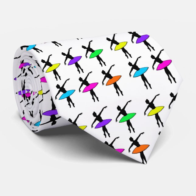 Neon Ballerinas Ballet Dance Teacher Dancer Tie Slips (Rullad)