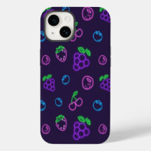 Neon Bär Mustr iPhone 14 Fodral