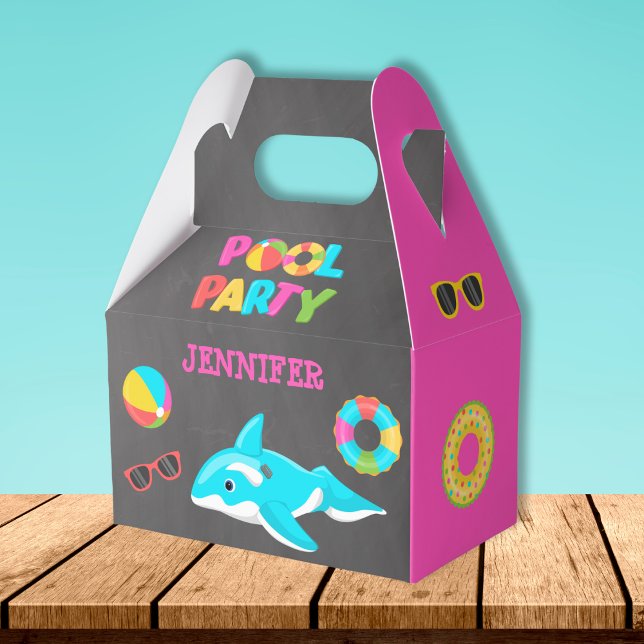 NEON BASSÄNG PARTY ORCA FLYTER PRESENTASKAR (Skapare uppladdad)