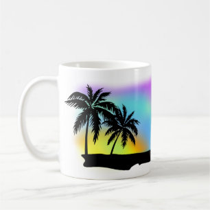 Neon Beach Himlar vid Daytona Beach Kaffemugg