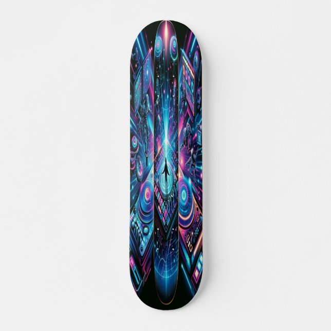 Neon Beats Mini Skateboard Bräda 18,5 Cm (Framsida)