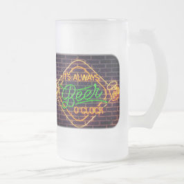 Neon Beer-tecken frostad Beer Mugg Kopp