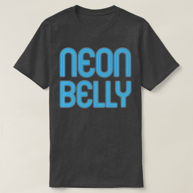Neon Belly Blue Brazilian Jiu Jitsu för BJJ Coola  T Shirt (Design framsida)
