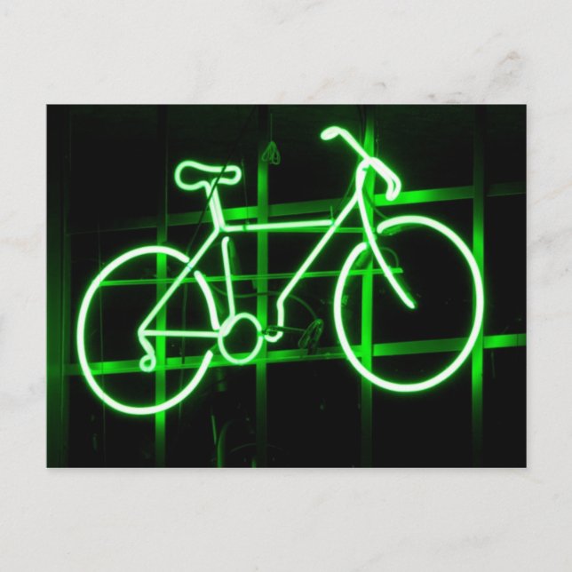 Neon Bicycle vykort (Framsida)