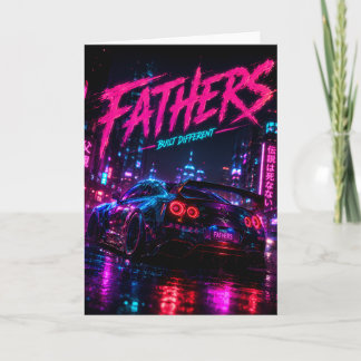 Neon Bil Fars Dag Kort