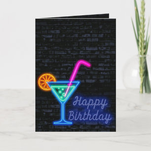 Neon Birthday Cocktail på Brick Kort