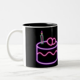 Neon birthday mug Två-Tonad mugg