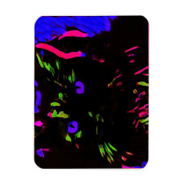 Neon Black Cat med Glowing Ögon Magnet