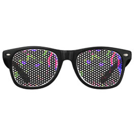 Neon Black Cat med Glowing Ögon Retro Solglasögon