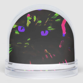 Neon Black Cat with Glowing Eyes