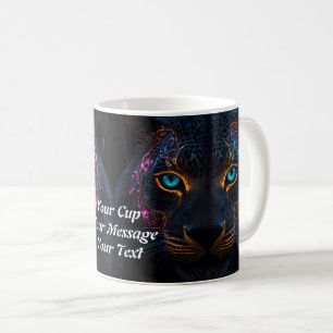 Neon Black Leopards Kaffemugg