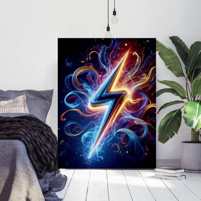 Neon Blixt Wall Art Poster (Skapare uppladdad)