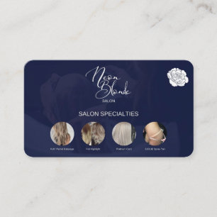 Neon Blonde Salon Affärskort Visitkort