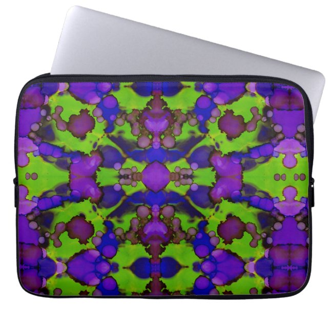 Neon Bloomstorm Laptop Fodral (Framsidan)