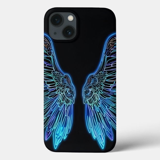 Neon Blue and Black Angel Vingar (Baksida)