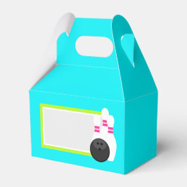 Neon Blue Bowling Favor Boxes Presentaskar