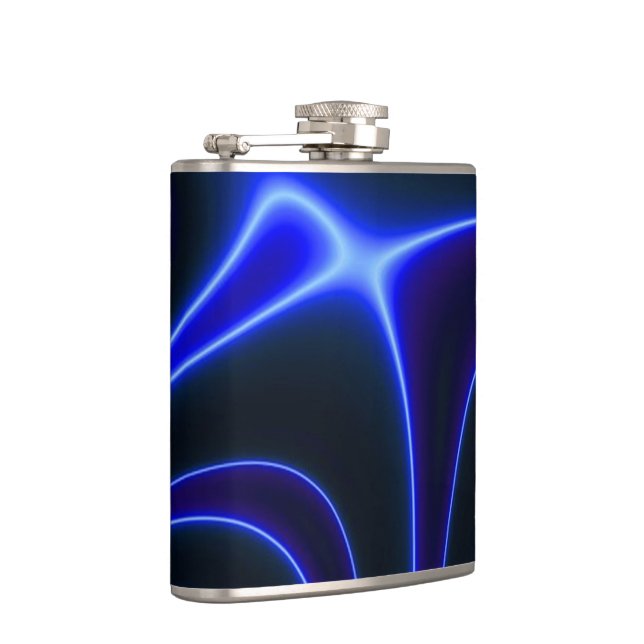 Neon Blue Dancing Light Flask Fickplunta (Höger)
