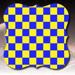 Neon Blue Gult Checkerboard-Vintage Underlägg Papper<br><div class="desc">Neon Blue och Gult Checkerboard | VINTAGE | Klassisk | TRENDIG | SNYGGT | MODE | Minimal</div>
