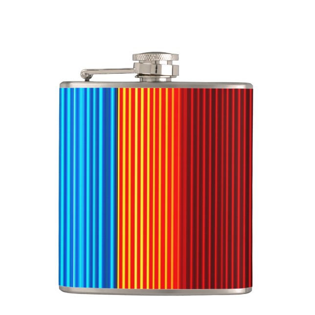 Neon Blue Gult Red Linjer Fickplunta (Framsidan)