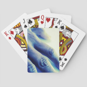 Neon Blue Hand Casinokort
