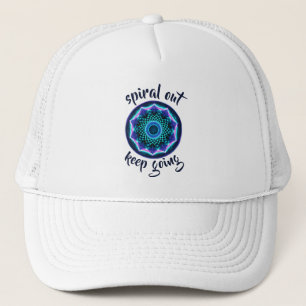Neon Blue Mandala & Stoic Quote Design Keps