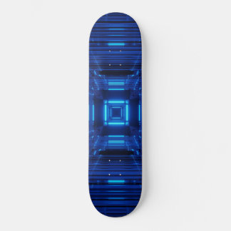 Neon Blue Mini Skateboard Bräda 18,5 Cm