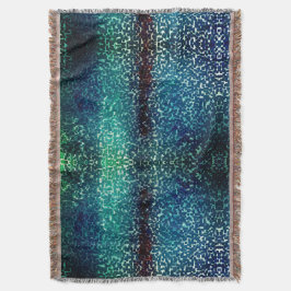 Neon blue mosaic stil över grovt hammat glas filt