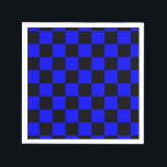 Neon Blue- och Black Checkerboard-Vintage Pappersservett<br><div class="desc">Neon Blue- och Black Checkerboard | VINTAGE | Klassisk | TRENDIG | SNYGGT | MODE | Minimal</div>