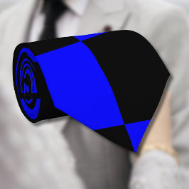 Neon Blue- och Black Checkerboard-Vintage Slips