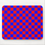Neon Blue- och Red Checkerboard-Vintage Musmatta<br><div class="desc">Neon Blue- och Red Checkerboard | VINTAGE | Klassisk | TRENDIG | SNYGGT | MODE | Minimal</div>