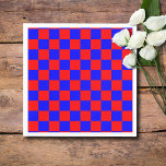 Neon Blue- och Red Checkerboard-Vintage Pappersservett<br><div class="desc">Neon Blue- och Red Checkerboard | VINTAGE | Klassisk | TRENDIG | SNYGGT | MODE | Minimal</div>