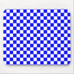 Neon Blue- och White Checkerboard-Vintage Musmatta<br><div class="desc">Neon Blue and White Checkerboard | VINTAGE | Klassisk | TRENDIG | SNYGGT | MODE | Minimal</div>