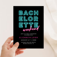 Neon Blue & Rosa Bachelorette Helg