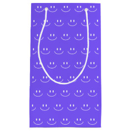 Neon Blue Smile Mönster Gift Bag