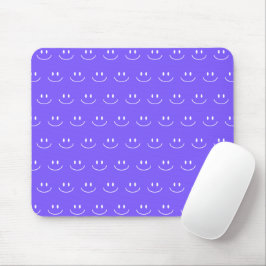 Neon Blue Smile Mönster Mouse Pad Musmatta
