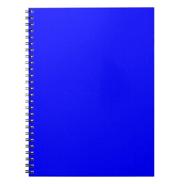 Neon Blue Solid Färg Anteckningsbok (Framsidan)
