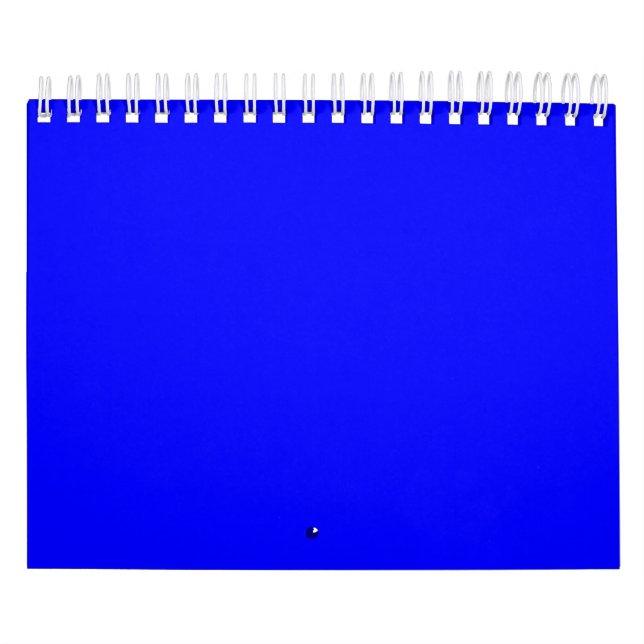 Neon Blue Solid Färg Kalender (Omslag)