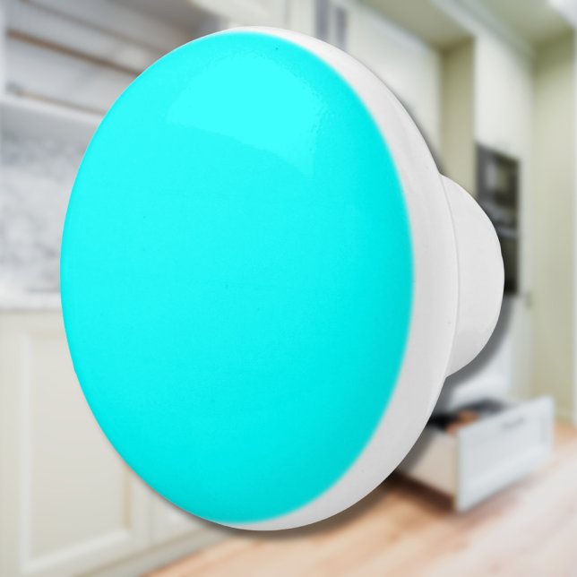 Neon Blue Solid Färg | Klassisk Knopp (Skapare uppladdad)