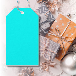 Neon Blue Solid Färg | Klassisk Presentetikett