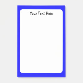 Neon Blue Solid Färg Post-it Block