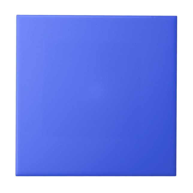 Neon Blue Solid Färg Tile Kakelplatta (Framsidan)