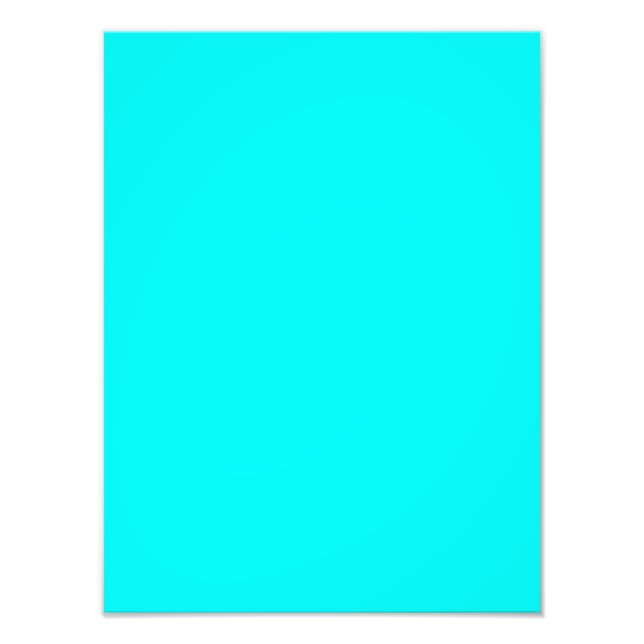 Neon Blue Teal Light Mode Färg Trend Fototryck (Framsidan)