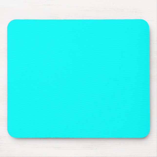 Neon Blue Teal Light Mode Färg Trend Musmatta (Framsidan)