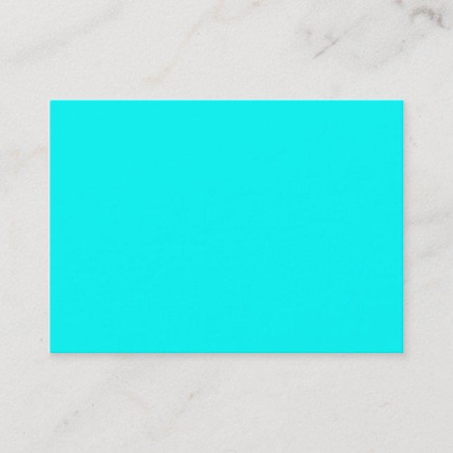 Neon Blue Teal Light Mode Färg Trend Visitkort (Framsida)