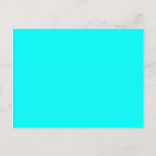 Neon Blue Teal Light Mode Färg Trend Vykort