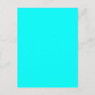 Neon Blue Teal Light Mode Färg Trend Vykort