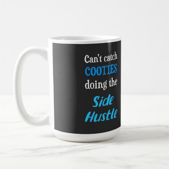 Neon Blue Text Kaffemugg (Vänster)