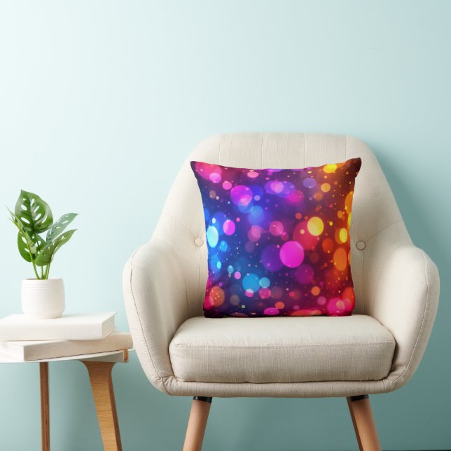 Neon Bokeh-ljus Abstrakt Kudde (Stol)