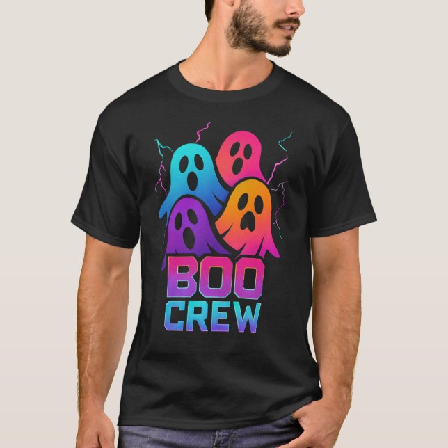 Neon Boo Crew | Kids Halloween T Shirt (Framsida)