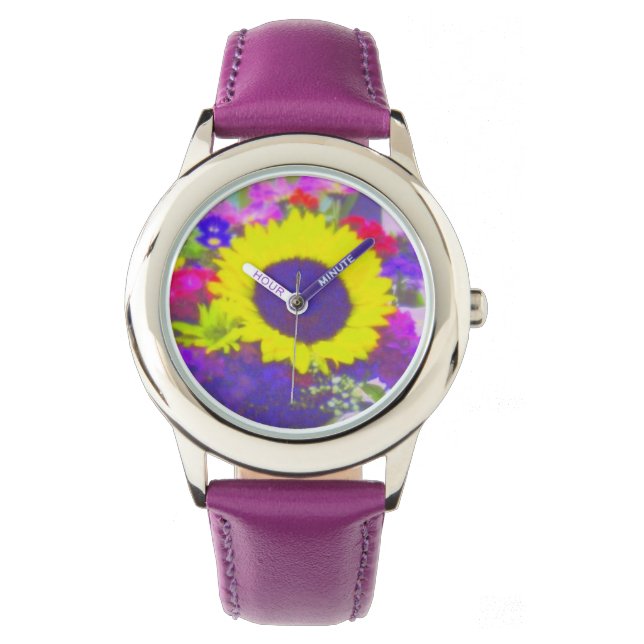 Neon Bouquet Urklocka Armbandsur (Framsida)